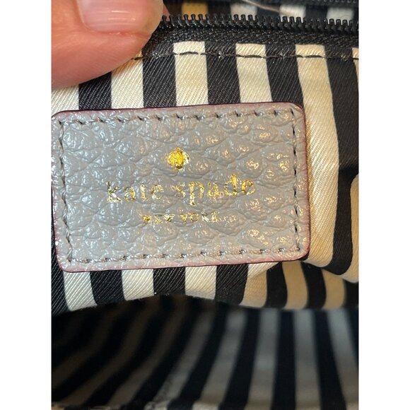 Authentic Kate Spade NY Southport Avenue Cameron Gray Leather Handbag - Picture 7 of 12